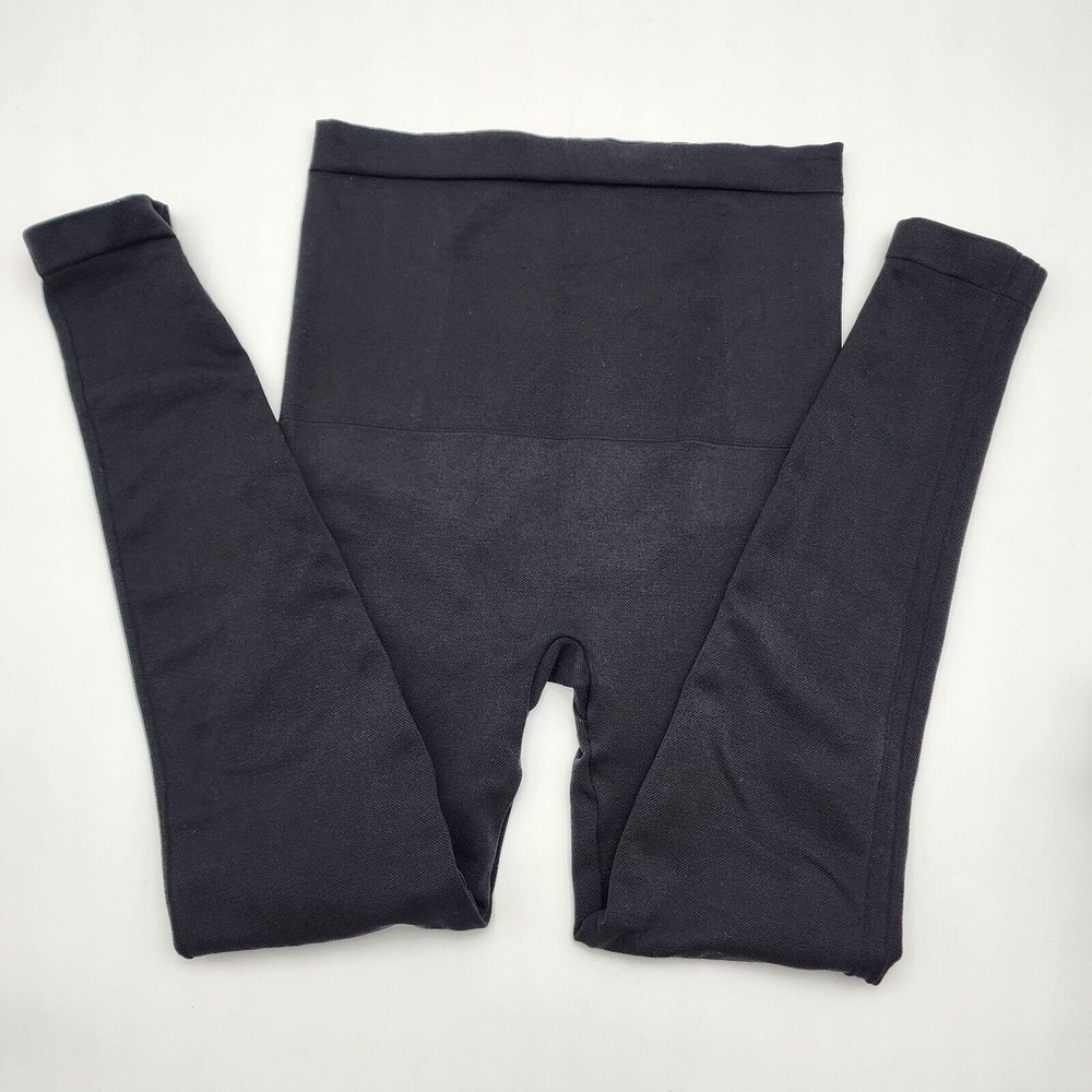 Spanx Seamless Leggings Women's Size M Medium‎ Black Shaping